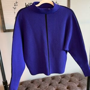 Philosophy Royal Blue Sweater with Black Detail
